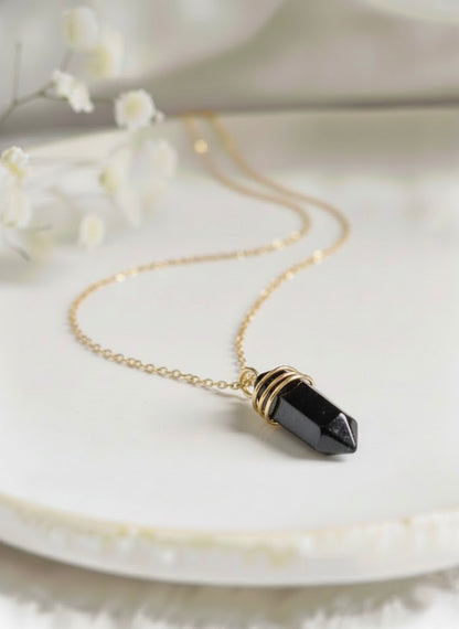 Collier 'BOHO' Obsidienne