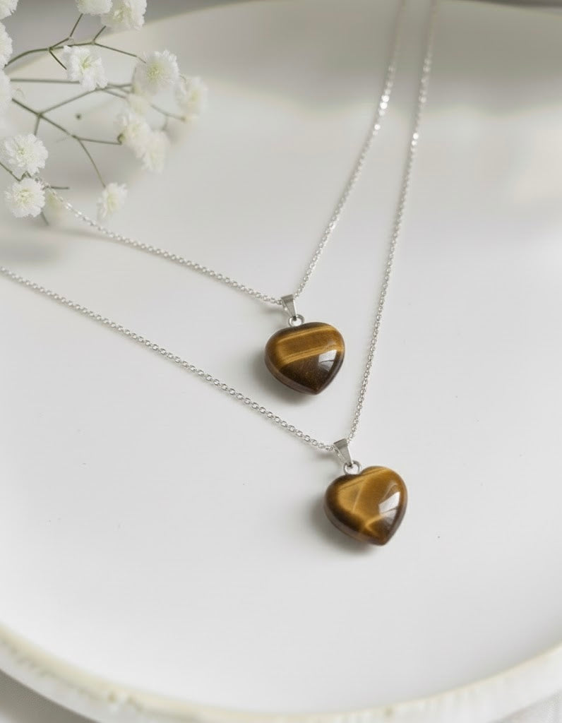 Pendentif Cœur Œil de Tigre