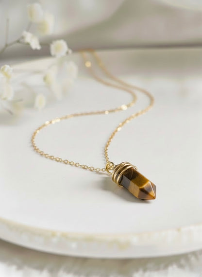 Collier 'BOHO' Œil de Tigre