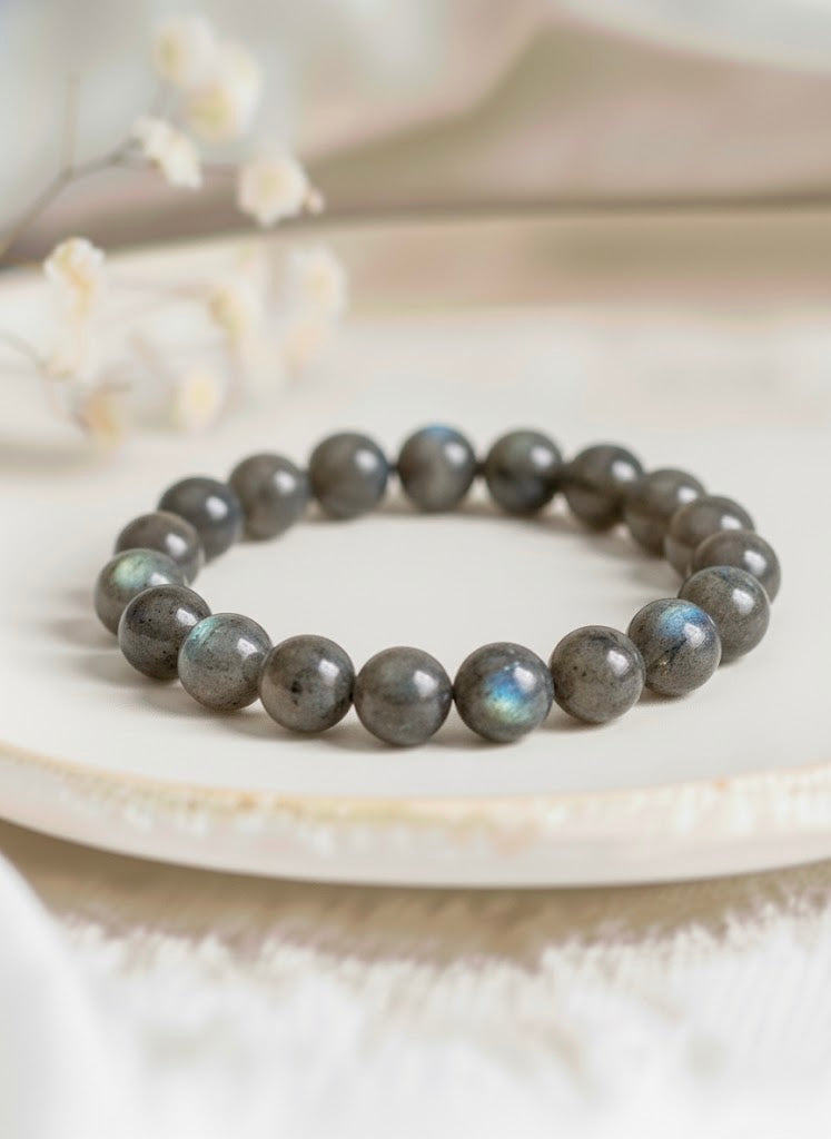 Bracelet 'Classic' Labradorite 8mm