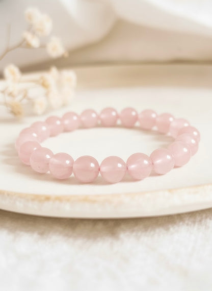 Bracelet ‘Classic’ Quartz rose 8mm
