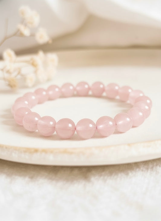 Bracelet ‘Classic’ Quartz rose 8mm