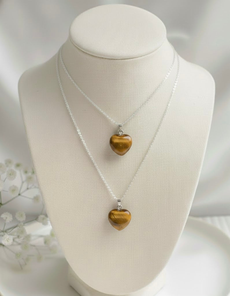 Pendentif Cœur Œil de Tigre