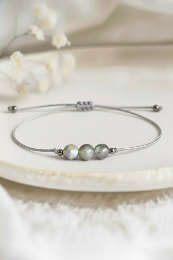 Bracelet corde 'Perle' Labradorite