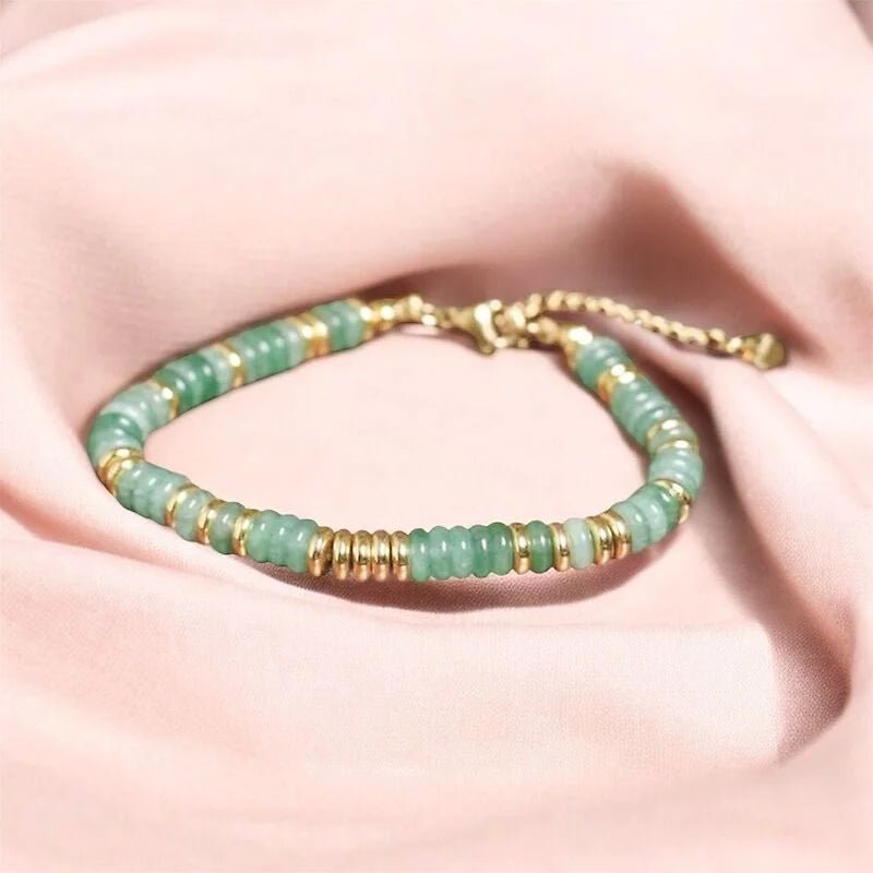 Bracelet chaine ‘Lucky’ Aventurine - Je Rayonne