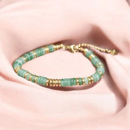Bracelet chaine ‘Lucky’ Aventurine - Je Rayonne