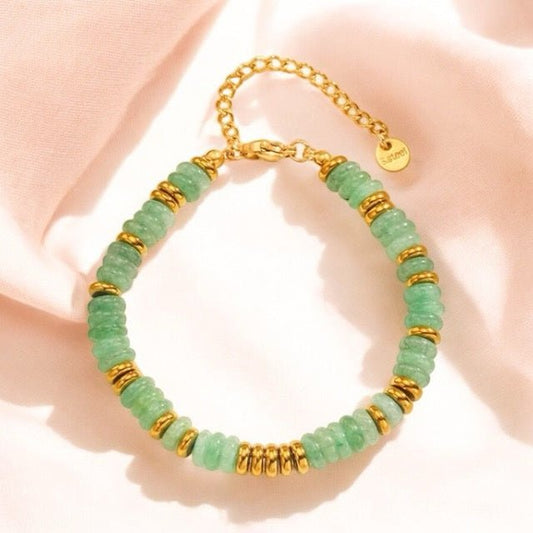 Bracelet chaine ‘Lucky’ Aventurine - Je Rayonne