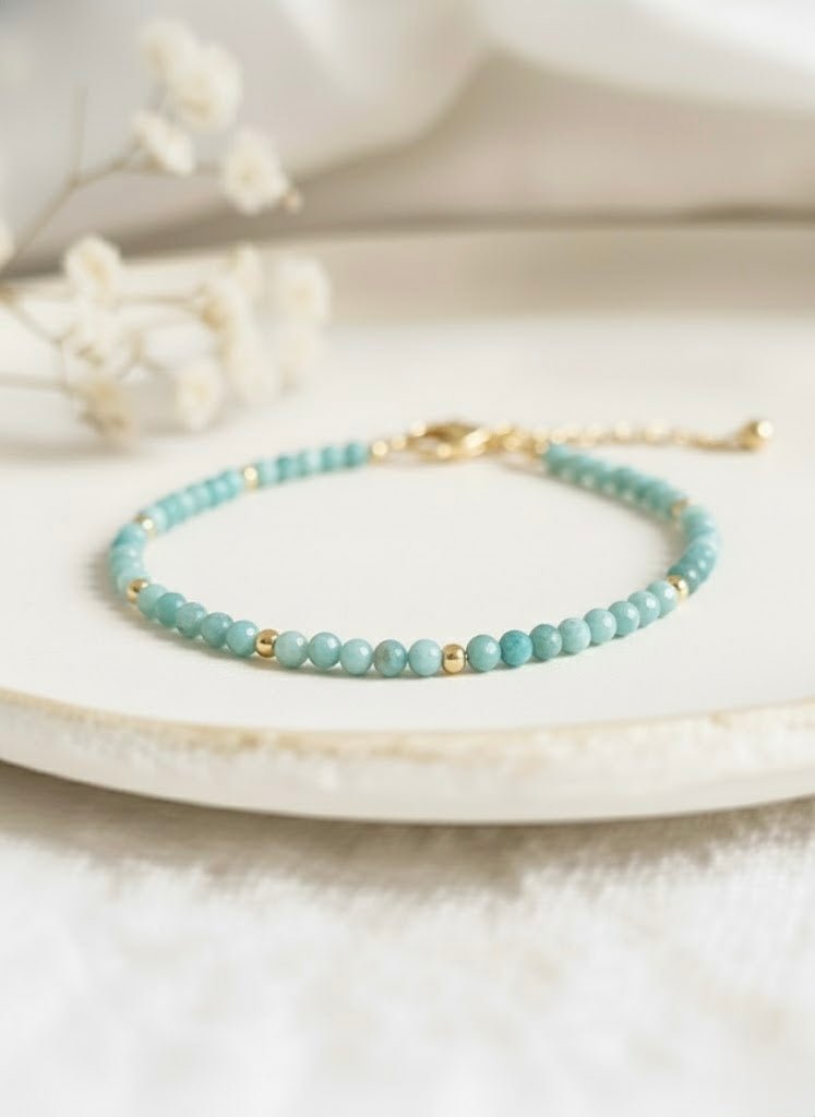 Bracelet chaine ‘Precious’ Amazonite - Je Rayonne