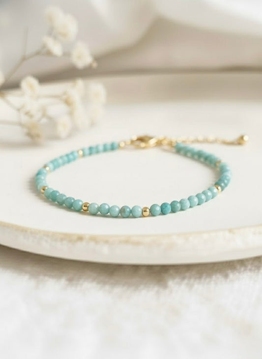 Bracelet chaine ‘Precious’ Amazonite - Je Rayonne