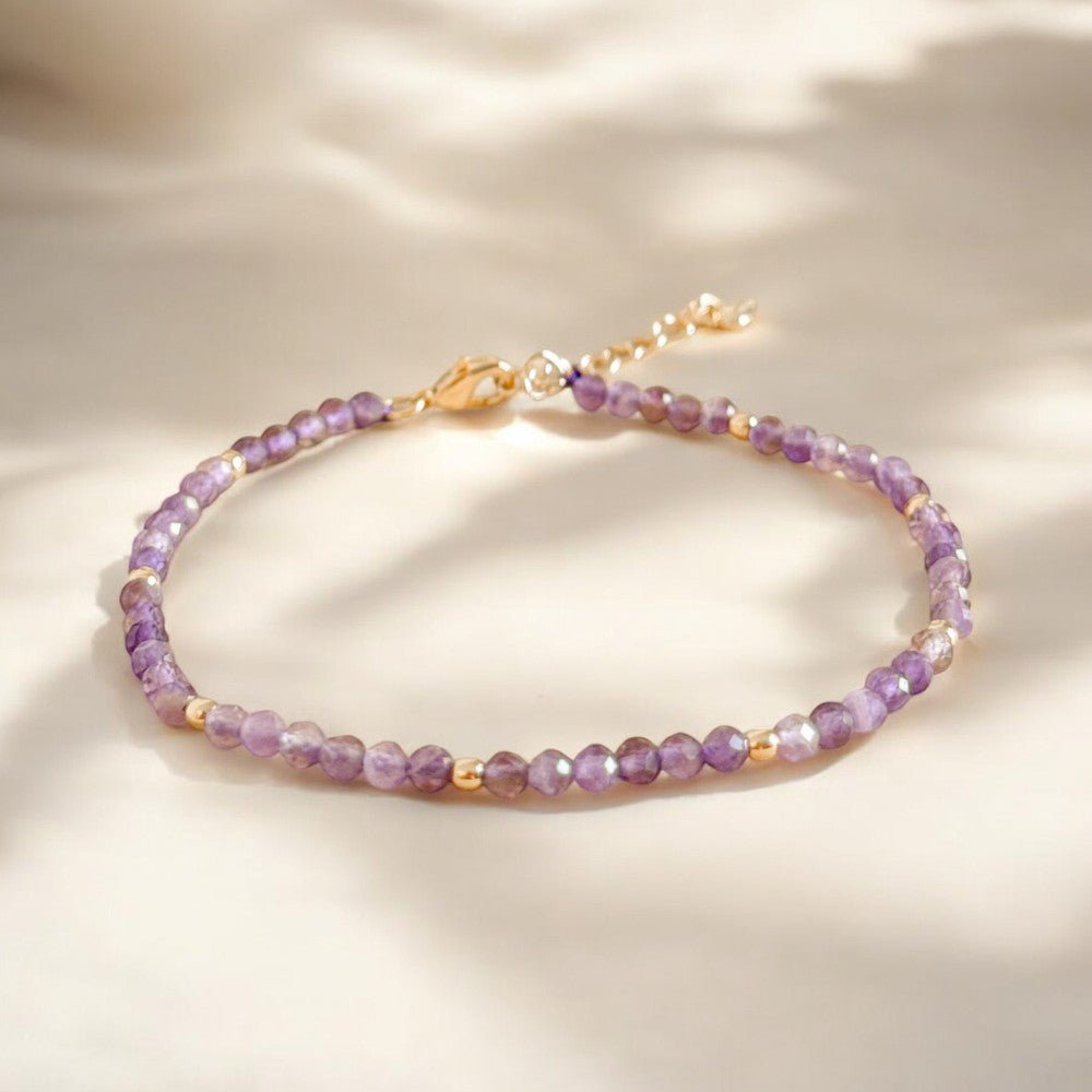 Bracelet chaine ‘Precious’ Améthyste - Je Rayonne