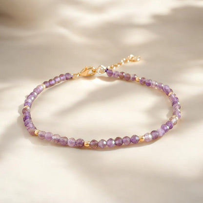 Bracelet chaine ‘Precious’ Améthyste - Je Rayonne