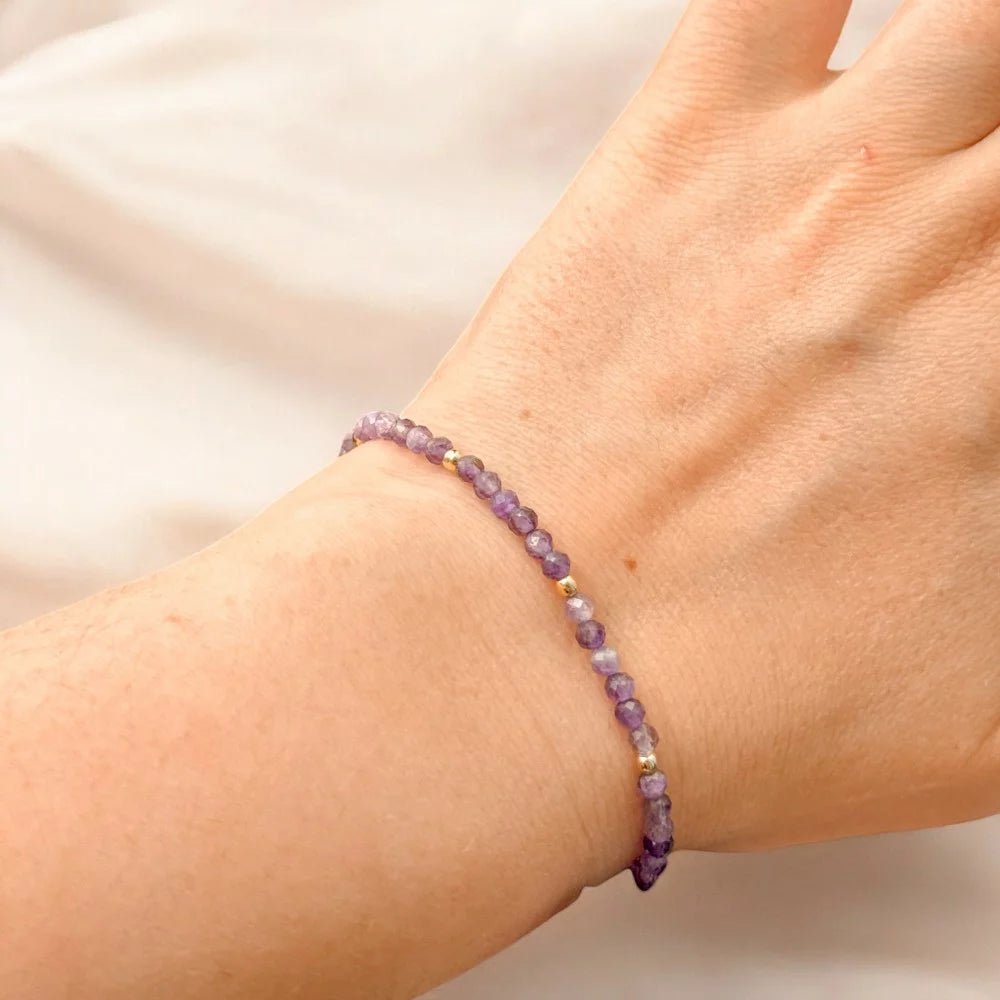 Bracelet chaine ‘Precious’ Améthyste - Je Rayonne