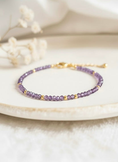 Bracelet chaine ‘Precious’ Améthyste - Je Rayonne