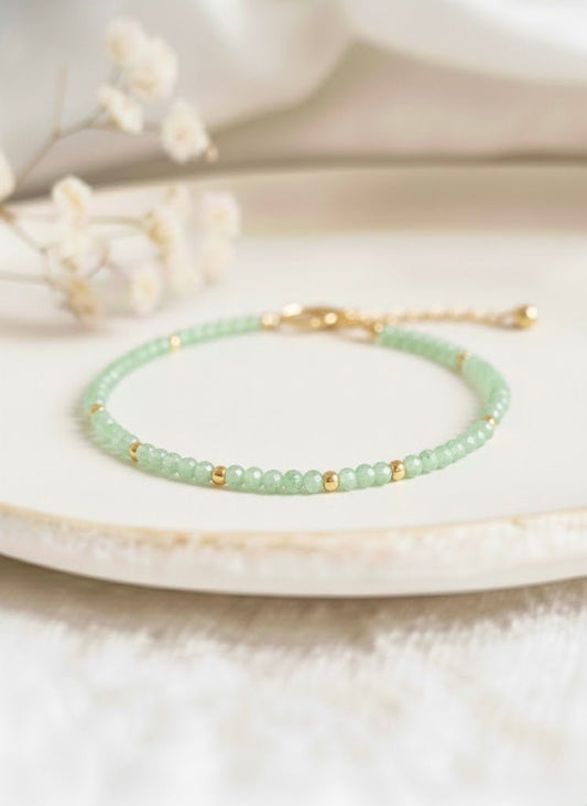 Bracelet chaine ‘Precious’ Aventurine - Je Rayonne