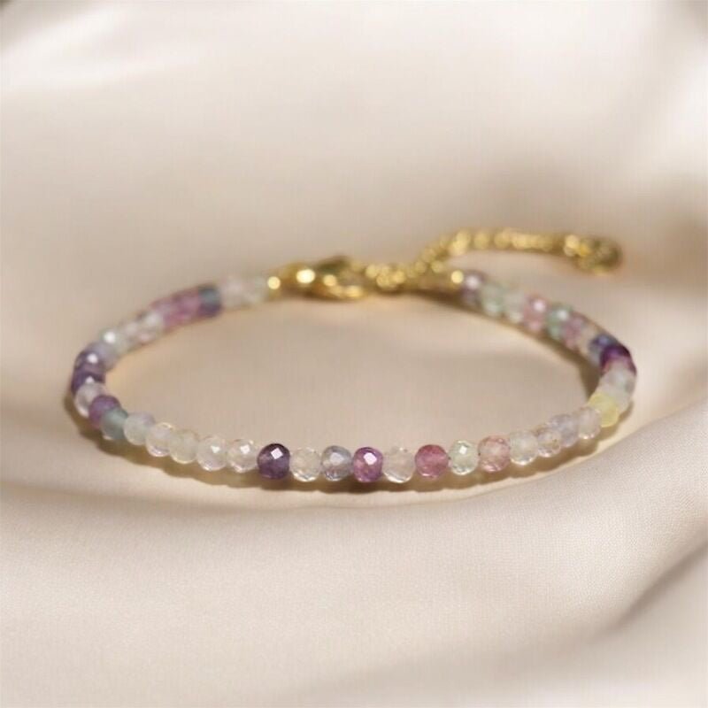 Bracelet chaine 'Precious' Fluorite - Je Rayonne