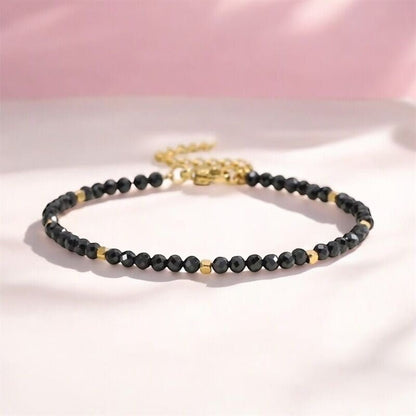 Bracelet chaine 'Precious' Obsidienne - Je Rayonne