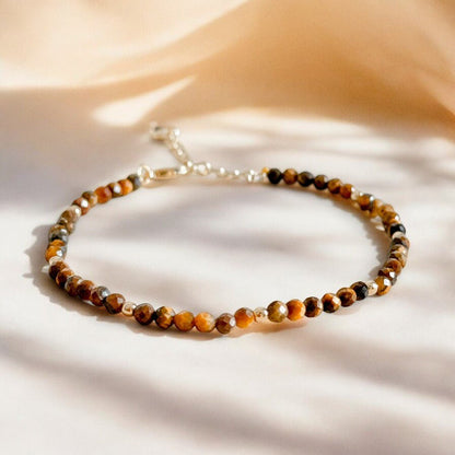 Bracelet chaine ‘Precious’ Oeil de tigre - Je Rayonne