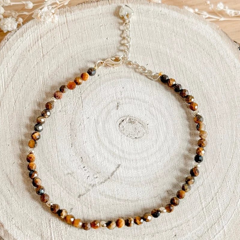 Bracelet chaine ‘Precious’ Oeil de tigre - Je Rayonne