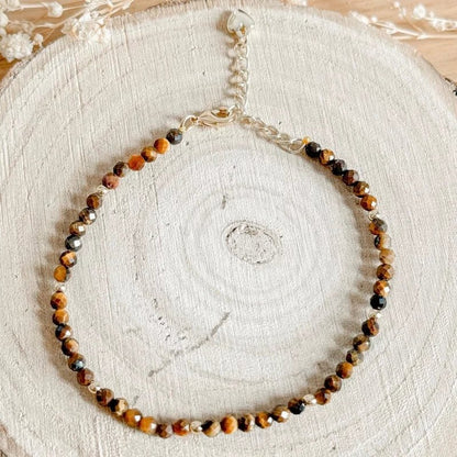 Bracelet chaine ‘Precious’ Oeil de tigre - Je Rayonne