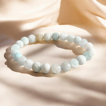 Bracelet 'Classic' Aigue Marine 8mm - Je Rayonne