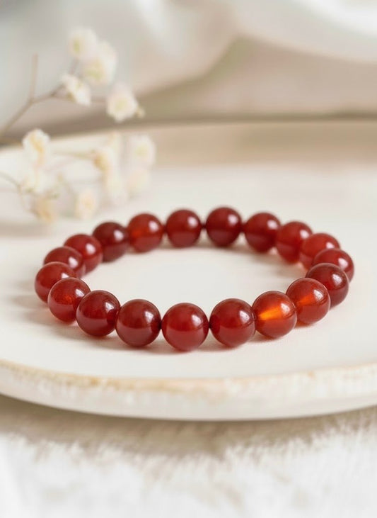 Bracelet 'Classic' Cornaline 8mm - Je Rayonne