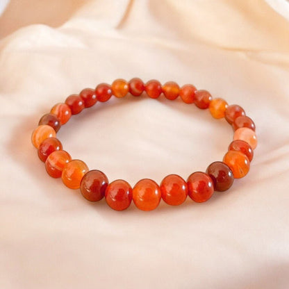 Bracelet 'Classic' Cornaline 8mm - Je Rayonne