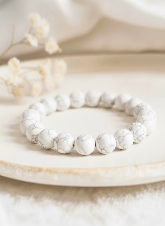 Bracelet 'Classic' Howlite 8mm - Je Rayonne