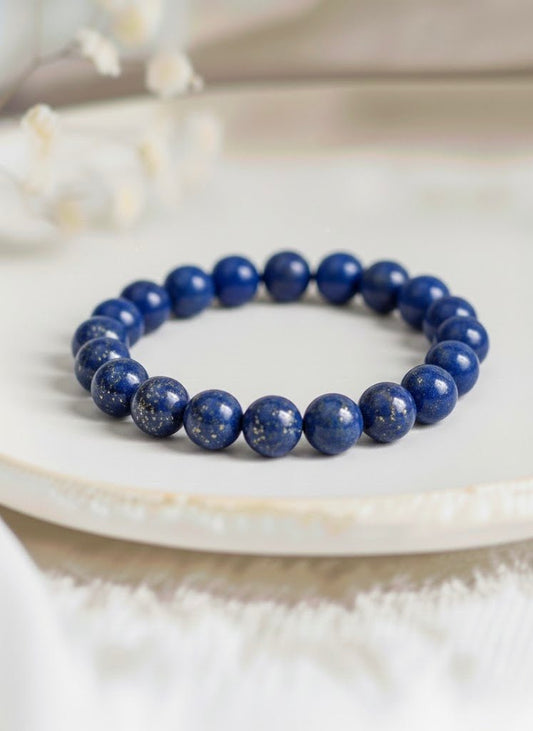 Bracelet 'Classic' Lapis Lazuli 8mm - Je Rayonne