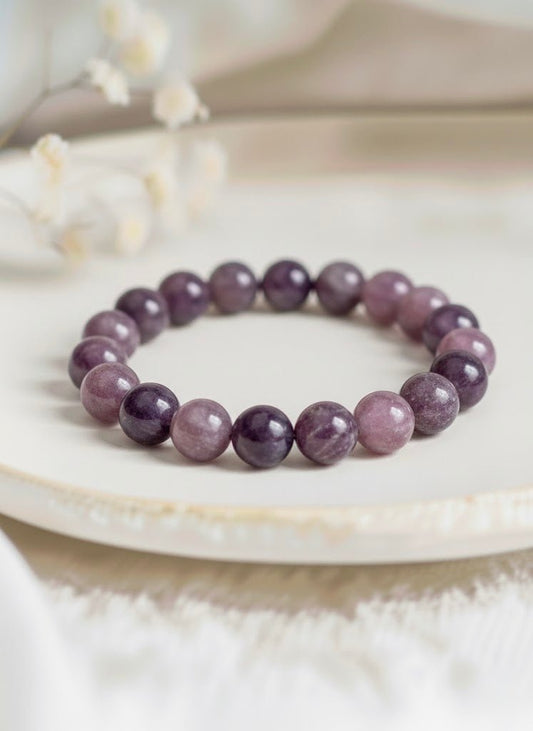 Bracelet 'Classic' Lépidolite 8mm - Je Rayonne