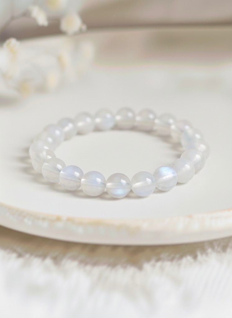 Bracelet 'Classic' Pierre de Lune 8mm - Je Rayonne