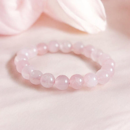 Bracelet ‘Classic’ Quartz rose 8mm - Je Rayonne