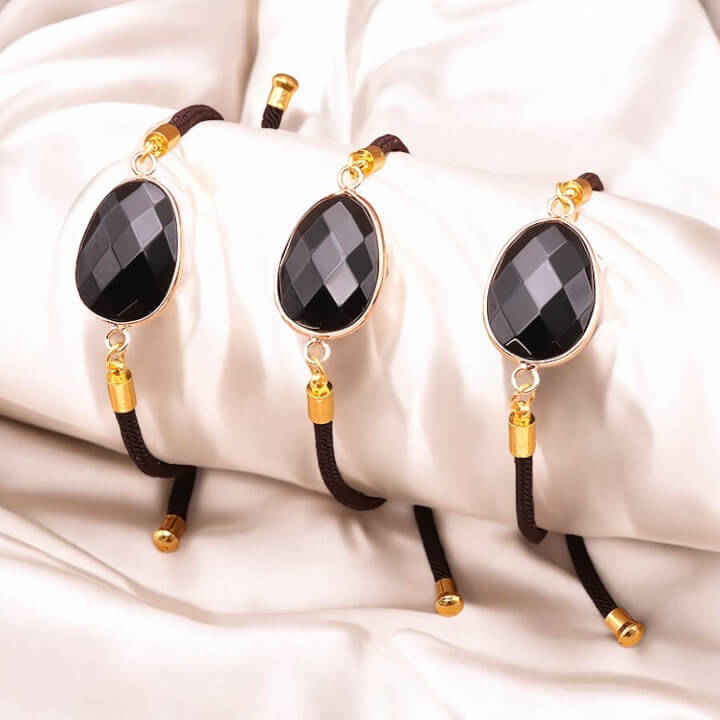 Bracelet 'Cordon' Obsidienne - Je Rayonne