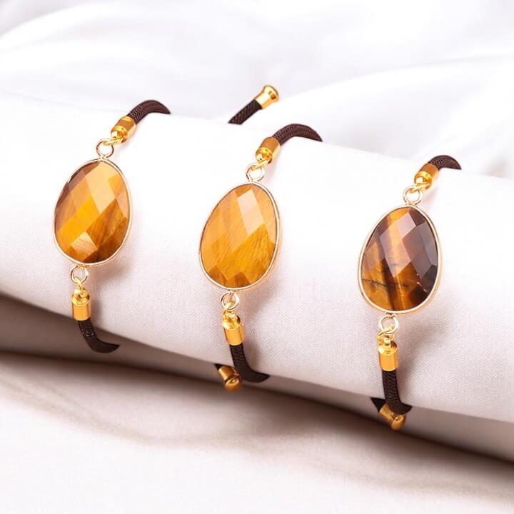 Bracelet 'Cordon' Œil de tigre - Je Rayonne