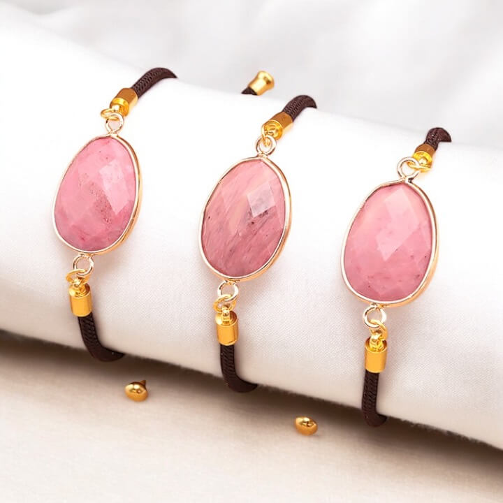 Bracelet 'Cordon' Rhodonite - Je Rayonne