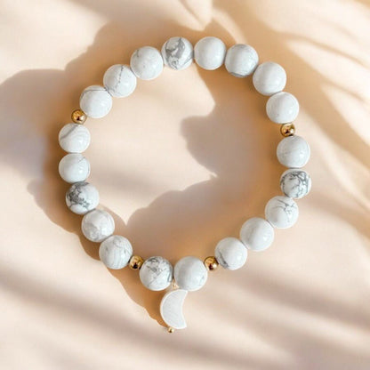 Bracelet 'Magic' Howlite 8mm - Je Rayonne