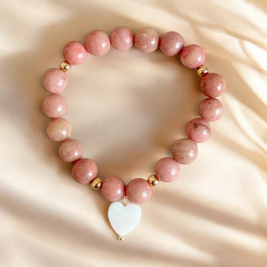 Bracelet 'Magic' Rhodonite 8mm - Je Rayonne