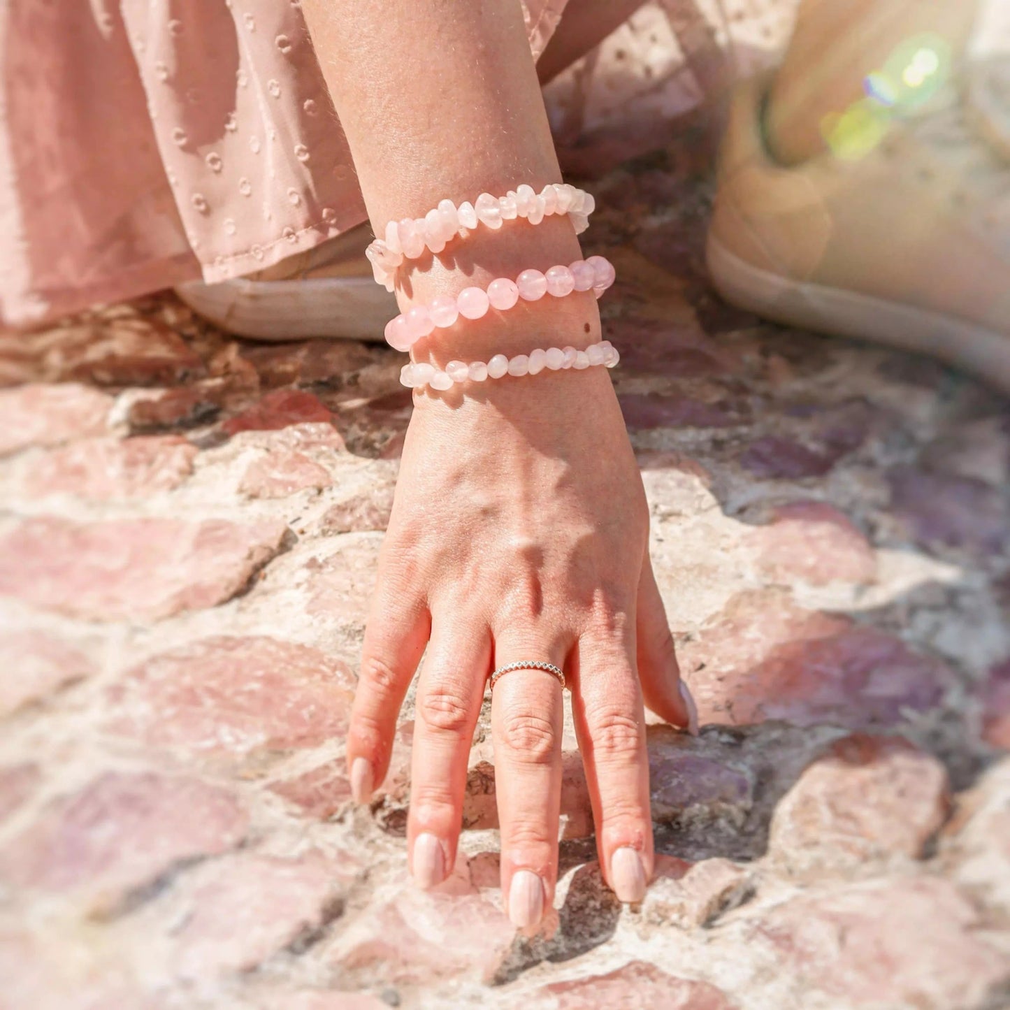 Bracelet ‘Summer’ Quartz rose - Je Rayonne