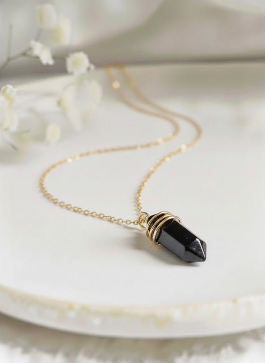 Collier 'BOHO' Obsidienne - Je Rayonne