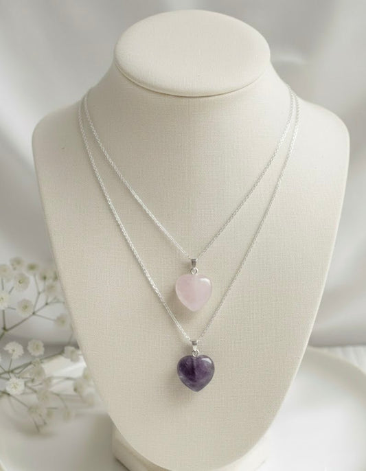 Pendentif Cœur Améthyste - Je Rayonne