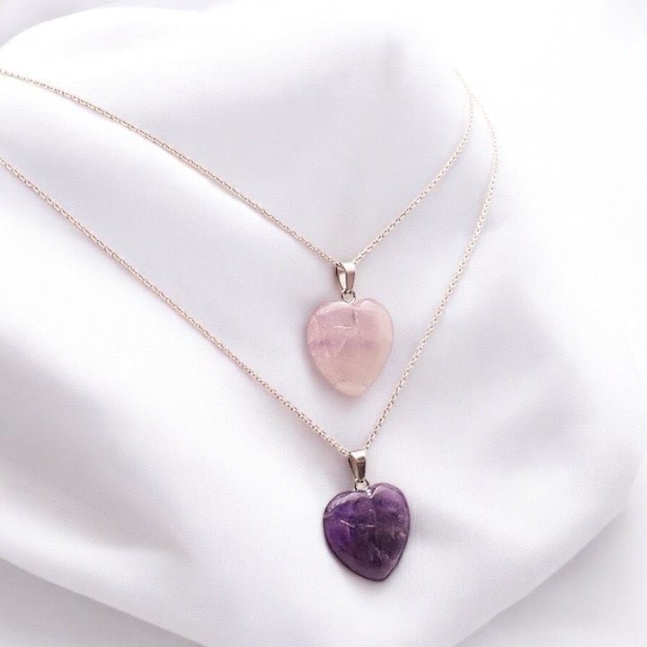 Pendentif Cœur Améthyste - Je Rayonne