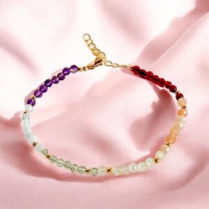 Bracelet chaine 'Precious' Multi pierres