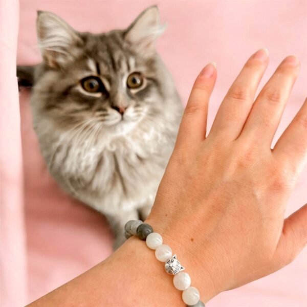 bracelet en perle qui a la couleur des poils de mon chat - bracelet qui ressemble a mon animal