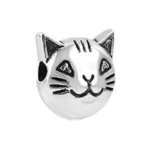 Pendentif chat argenté